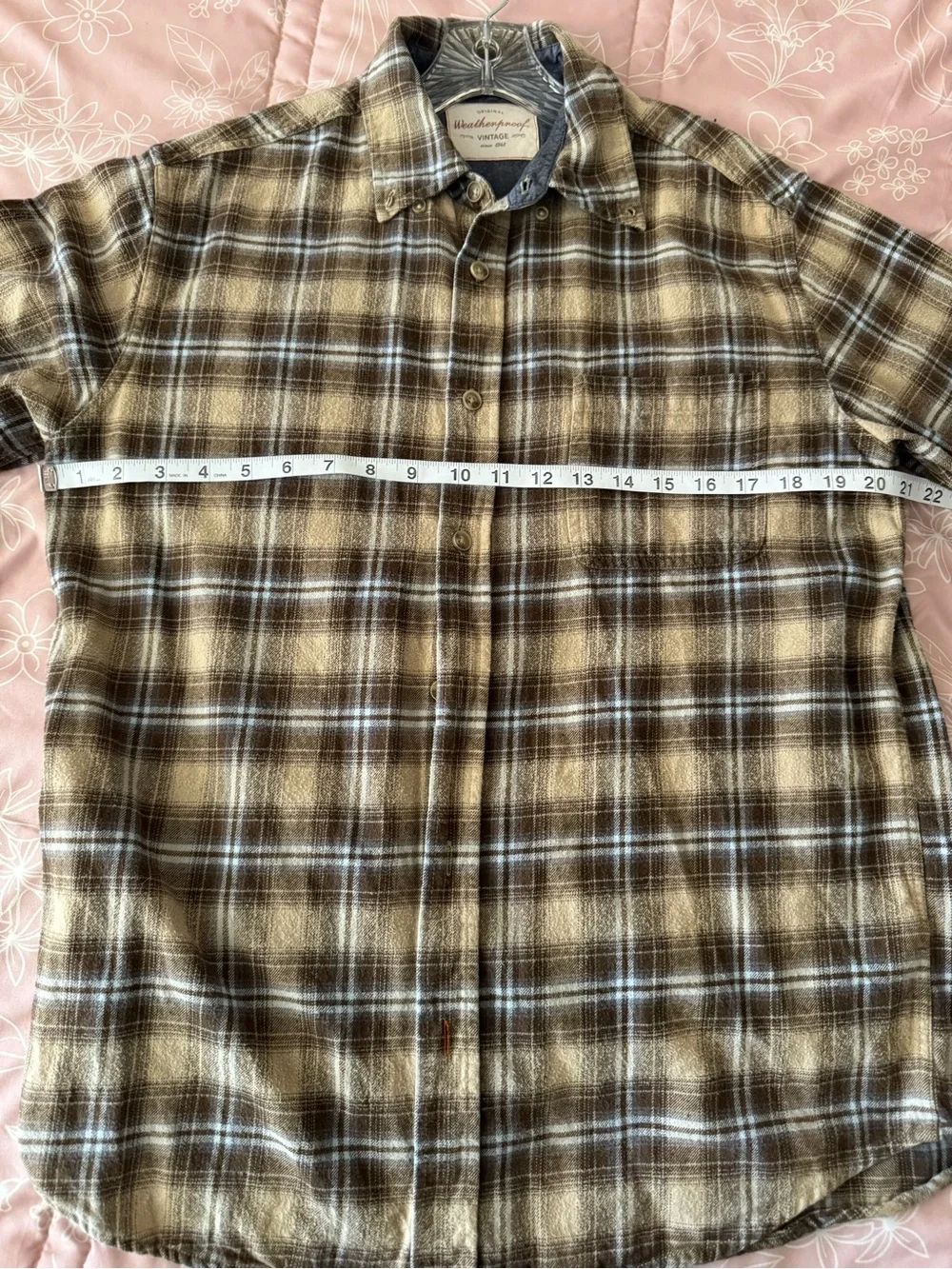 Weatherproof Vintage Long Sleeve Plaid Flannel Button Down Shirt